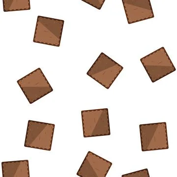 Pattern branding leather patch cartoon vector Illustrazione stock