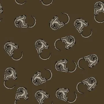 Pattern brass padlock vintage sketch hand drawn Stock Illustration