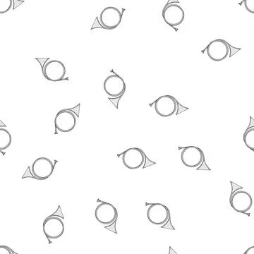 Pattern brass post horn cartoon vector 스톡 일러스트