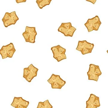 Pattern bread cracker biscuit cartoon vector Illustrazione stock