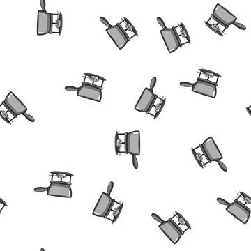 Pattern bread fondue cheese cartoon vector イラスト素材