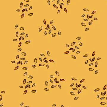 Pattern bread rye sketch hand drawn Stock Illustration