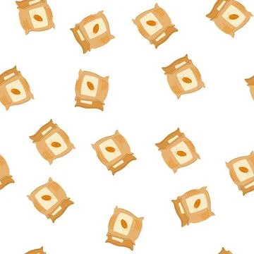 Pattern breakfast cereal bag cartoon vector 스톡 일러스트