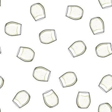 Pattern breakfast milk cup cartoon vector 스톡 일러스트