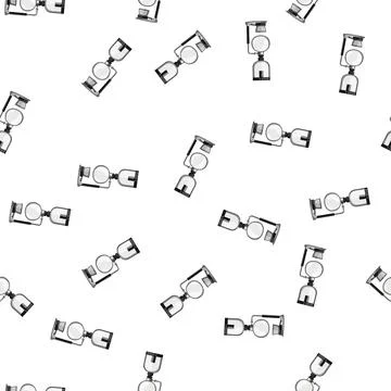 Pattern brew syphon coffee maker cartoon vector Stock Illustration