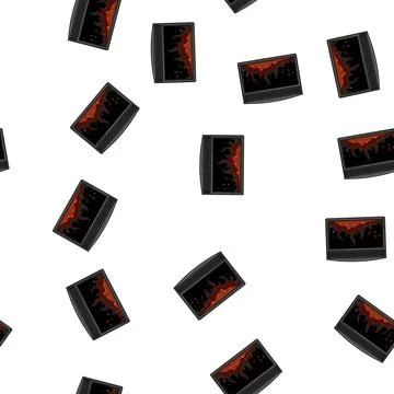 Pattern brick fireplace cartoon vector Illustrazione stock