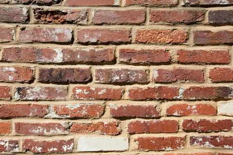 Pattern of brickwall Texture close up of brickwall of a house. Copyright: ... Stock Photos