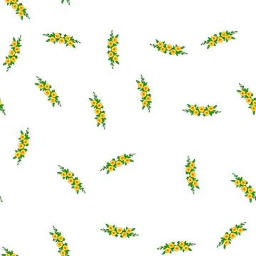 Pattern bridal flower crown cartoon vector Stock Illustration
