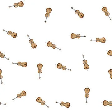 Pattern bridge cello cartoon vector Illustrazione stock