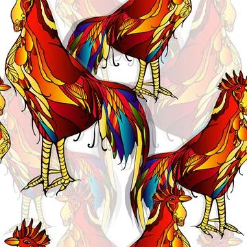 Pattern with bright, colorful Illustrazione stock