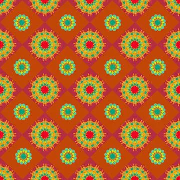 Pattern is bright ethnic style seamless Stock Illustration