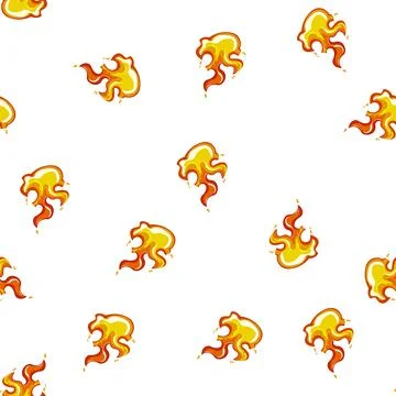 Pattern bright flame cartoon vector Stock Illustration