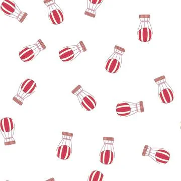 Pattern bright hot air balloon cartoon vector 스톡 일러스트