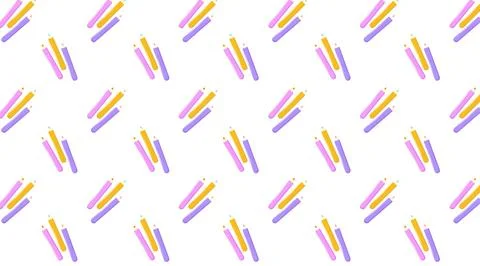 Pattern - bright pastel pencils for printing on any materials. Stock Illustration