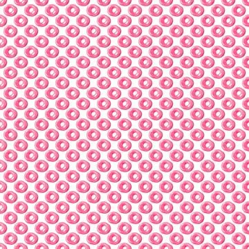 Pattern of bright pink inflatable rubber circles on a pale pink background Stock Photos