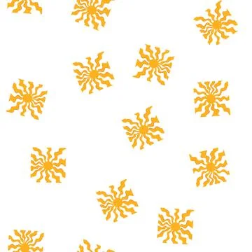 Pattern bright sun groovy cartoon vector Stock Illustration