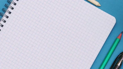 Pattern of brightly colored stationery accessories. Back to school. Video stock 157981092