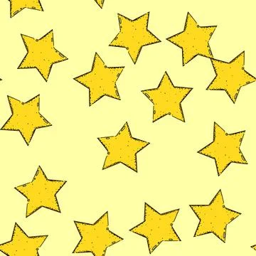 Pattern brightness star sketch hand drawn Stock Illustration