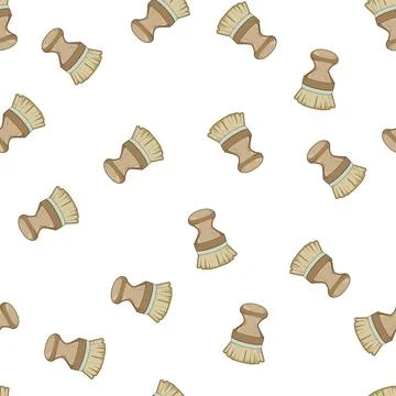 Pattern bristles mushroom brush cartoon vector Stock Illustration
