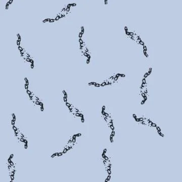 Pattern broken chain sketch hand drawn Illustrazione stock