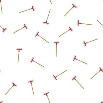 Pattern broom rake cartoon vector Illustrazione stock