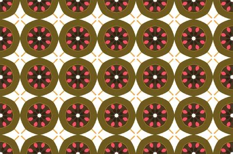 A pattern of brown and pink dots on a white background Stock Illustration