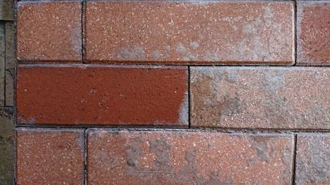 Pattern of brown and red brick wall with soft shadow Stock Photos