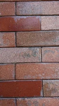 Pattern of brown and red brick wall with soft shadow Stock Photos