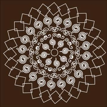 The pattern on brown background Stock Illustration