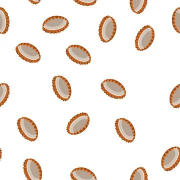 Pattern brown beer bottle cap isolated on white Stock Illustration