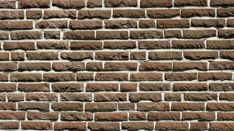 Pattern of a brown brick wall 스톡 사진