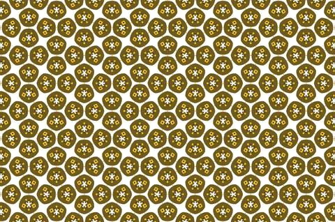 A pattern of brown circles with white centers Stock Illustration