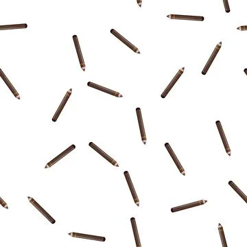 Pattern brown eyebrow pencil cartoon vector Illustrazione stock