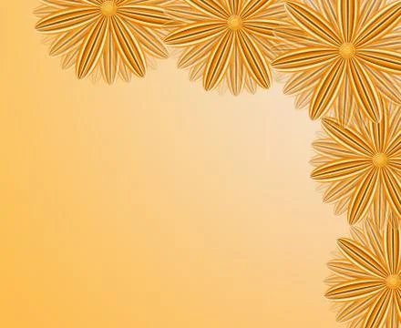 Pattern from brown flowers in the upper corner 스톡 일러스트