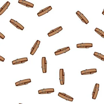 Pattern Brown leather dog collar pet accessory Stock Illustration