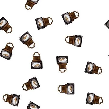 Pattern brown shoe polish cream cartoon vector Stock Illustration