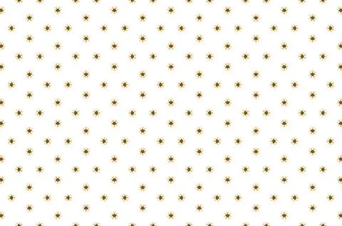 A pattern of brown star dots on a white background Stock Illustration