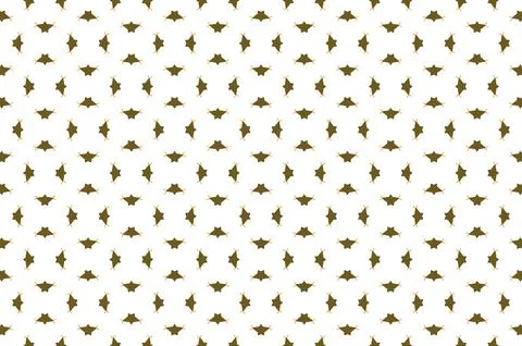 A pattern of brown stars design on a white background Stock Illustration