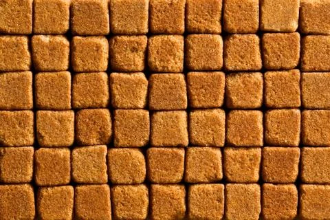 Pattern of brown sugar cubes Foto stock