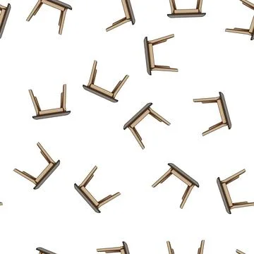 Pattern brown wooden table cartoon vector Stock Illustration