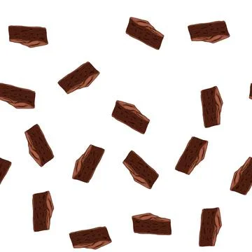 Pattern brownie cake slice chocolate dessert 스톡 일러스트
