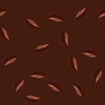Pattern brownie vector drawing presenting a single portion of rich chocolate  Ilustración de archivo