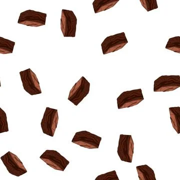 Pattern brownie vector drawing showing chocolate dessert and sweet food Illustrazione stock