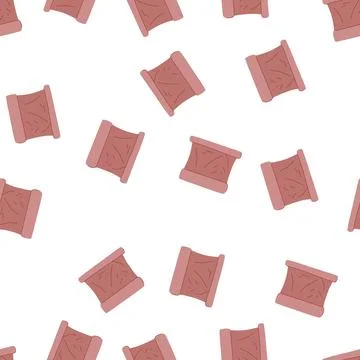 Pattern brownies parchment paper cartoon vector Illustrazione stock
