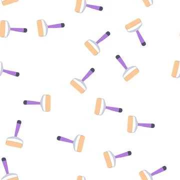 Pattern brush roller paint cartoon vector Illustrazione stock