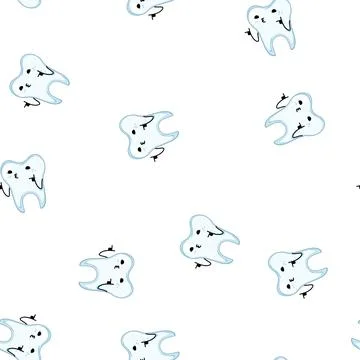 Pattern brush tooth character cartoon vector 스톡 일러스트