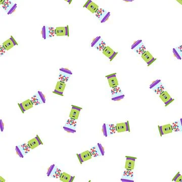 Pattern bubble bubblegum machine cartoon vector イラスト素材