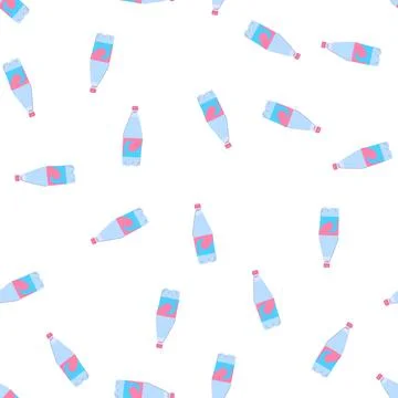 Pattern bubble mineral water cartoon vector Stockillustratie