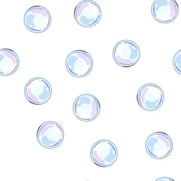 Pattern bubble soap bubbles cartoon vector Stock Illustration