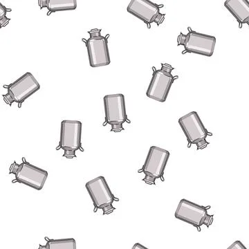 Pattern bucket metal milk can cartoon vector Stock Illustration